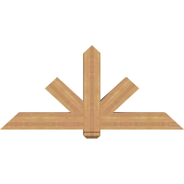 Ekena Millwork Kennewick Timber Gable Bracket, Western Red Cedar, 60"W x 27"H x 5 1/2"D x 5 1/2"F, 11/12 Pitch GBW060X27X0606KEN00SWR - main